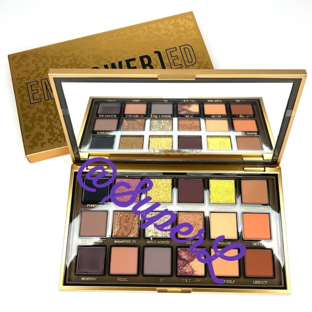 NEW HUDA BEAUTY Empowered Eyeshadow Palette Eye Shadow Makeup Gold Glitter